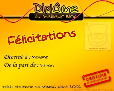 diplome pour megane